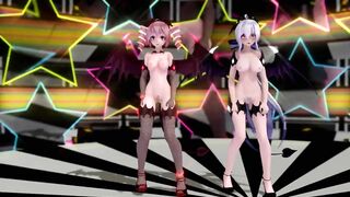 【MMD】Succubus Haku & Tet [Number Nine]【60fps】【R-18】