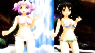 【MMD】Bikini Hibari & Bikini Asuka - Bikini Dance of the Tail【1080p】【R-18】