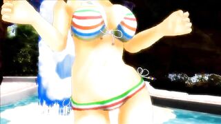 【MMD】Bikini Hibari & Bikini Asuka - Bikini Dance of the Tail【1080p】【R-18】