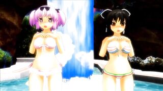 【MMD】Bikini Hibari & Bikini Asuka - Bikini Dance of the Tail【1080p】【R-18】