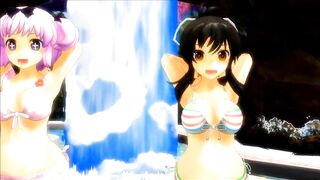 【MMD】Bikini Hibari & Bikini Asuka - Bikini Dance of the Tail【1080p】【R-18】