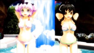 【MMD】Bikini Hibari & Bikini Asuka - Bikini Dance of the Tail【1080p】【R-18】