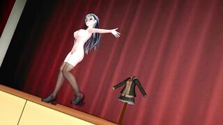 Naked dance in Suzuya's gym - Kancolle blue hair color edit smixix