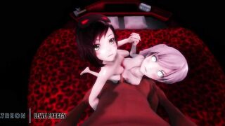 RWBY - Ruby & Weiss Double BJ [4K MMD R18 HENTAI]