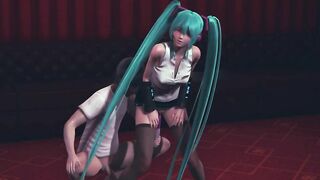 Miku fucked with a vibrator until she cummed