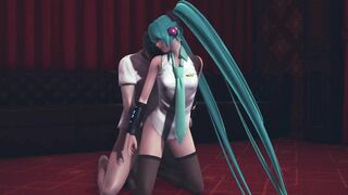 Miku got her ass fucked in a strip club