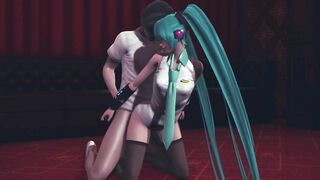 Miku got her ass fucked in a strip club