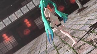 【MMD】Miku (Lingerie Dress) - Pink Cat【R-18】