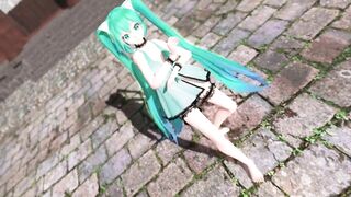 【MMD】Miku (Lingerie Dress) - Pink Cat【R-18】