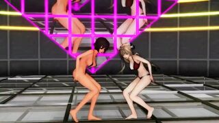 【MMD】Swimsuit Yui Takashi & Sento Isuzu - LUVORATOR RRRRY!【R-18】