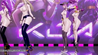 [MMD] LAYSHA - Chocolate Cream Hot Naked Kpop Dance Ahri Akali Kaisa Evelynn KDA League of Legends