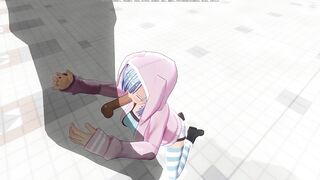 3D HENTAI Cute girlfriend after a walk sucked a big dick