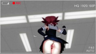 【MMD】Love! (Camera angle from below)【R-18】