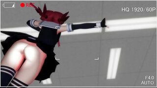 【MMD】Love! (Camera angle from below)【R-18】