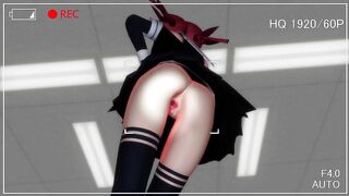 【MMD】Love! (Camera angle from below)【R-18】