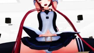 【MMD】Kawakaze - Balance Ball Exercise! Real Side!【R-18】