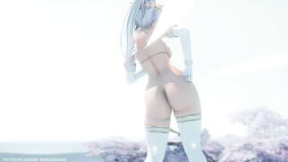 【MMD R-18 SEX DANCE】HAKU HOT ANGEL PERFECT DELICIOUS ASS OUT OF GRAVITY DANCE [BY] Orion DobleDosis