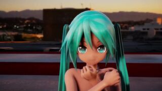 mmd r18 Api Miku crab crotch pinkcat 0815 Tribal costume Topless 3d hentai