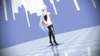 【MMD R-18 SEX DANCE】HAKU HOT BLACK SUIT TEAVIESAS BUTTOCKS GOKURAKU JODO [BY] Orion DobleDosis