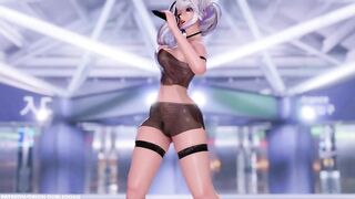 【MMD R-18 SEX DANCE】HAKU SEXY BLACK SUIT HOT SWEET ASS DANCE HOLY STAR [BY] Orion DobleDosis