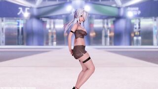 【MMD R-18 SEX DANCE】HAKU SEXY BLACK SUIT HOT SWEET ASS DANCE HOLY STAR [BY] Orion DobleDosis