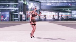 【MMD R-18 SEX DANCE】HAKU SEXY BLACK SUIT HOT SWEET ASS DANCE HOLY STAR [BY] Orion DobleDosis