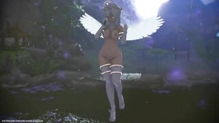 【MMD R-18 SEX DANCE】HAKU SEXY ASS ANGEL JEWEL TASTY NAUGHTY ASS DANCE [BY] Orion DobleDosis