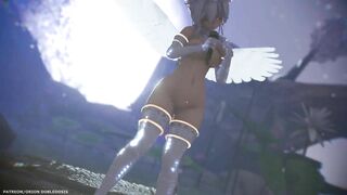 【MMD R-18 SEX DANCE】HAKU SEXY ASS ANGEL JEWEL TASTY NAUGHTY ASS DANCE [BY] Orion DobleDosis