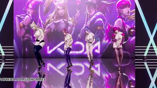 [MMD] Black Pink - How You Like That Hot Naked Dance Ahri Akali Evelynn Kaisa League of Legends KDA