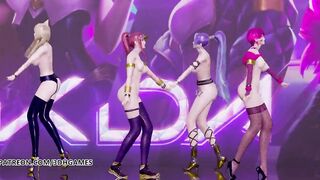 [MMD] Black Pink - How You Like That Hot Naked Dance Ahri Akali Evelynn Kaisa League of Legends KDA