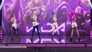 [MMD] Black Pink - How You Like That Hot Naked Dance Ahri Akali Evelynn Kaisa League of Legends KDA