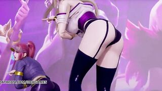 [MMD] Black Pink - How You Like That Hot Naked Dance Ahri Akali Evelynn Kaisa League of Legends KDA