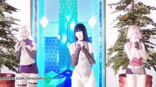 [MMD] TWICE-Feel Special Hot Dance Hinata Sakura Ino Yamanaka Naruto Hentai