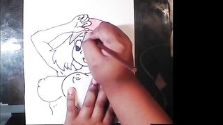 Drawing pokemon character