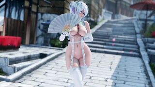 【MMD R-18 SEX DANCE】HAKU HOT CHINA PRINCESS DELICIOUS SWEET TASTY ASS [BY] Orion DobleDosis