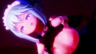 0457 -【R-18 MMD】Konosuba - Aqua make money in maid costume 金欠女神とメイド服