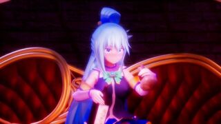 0457 -【R-18 MMD】Konosuba - Aqua make money in maid costume 金欠女神とメイド服