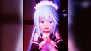 0457 -【R-18 MMD】Konosuba - Aqua make money in maid costume 金欠女神とメイド服