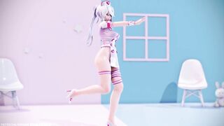 【MMD R-18 SEX DANCE】HAKU HOT NURSE DELICIOUS PERFECT BUTTOCKS DREAMIN OF YOU [BY] Orion DobleDosis