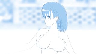 Tawawa MMD r18 Ai chan de Booo monochromatic 3d hentai