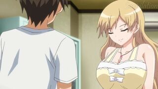 Anime Hentai Eroge Horny Blonde Maid Gives a Sloppy Blowjob and Let You Cum Between her Tits