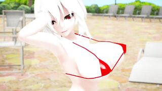 【MMD R-18 SEX DANCE】HAKU Tóxic Hard Sex Hot intense fuck rough sex hot buttocks [CREDIT BY] Shark100