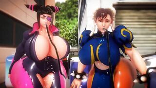 Imbapovi - Juri Han vs Chun-Li - Giantess and Expansion