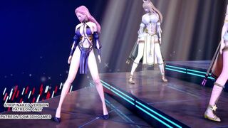 [MMD] Wisin & Yandel - Follow The Leader Sexy Hoy Dance Ahri Akali Kaisa Seraphine Lux KDA