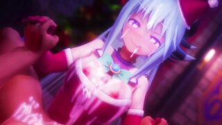 0470 -【R-18 MMD】Konosuba - Santa Aqua night segs アクアサンタと性夜