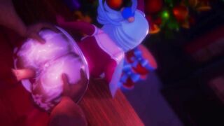 0470 -【R-18 MMD】Konosuba - Santa Aqua night segs アクアサンタと性夜