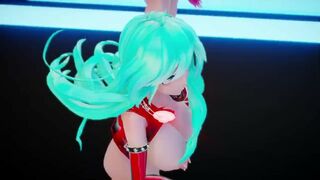 【MMD R-18 SEX DANCE】CHOCOLATE CREAM HAKU AND MIKU hot sweet ass dance [CREDIT BY] Shark100