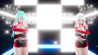 【MMD R-18 SEX DANCE】CHOCOLATE CREAM HAKU AND MIKU hot sweet ass dance [CREDIT BY] Shark100