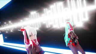 【MMD R-18 SEX DANCE】CHOCOLATE CREAM HAKU AND MIKU hot sweet ass dance [CREDIT BY] Shark100