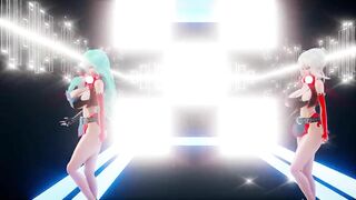 【MMD R-18 SEX DANCE】CHOCOLATE CREAM HAKU AND MIKU hot sweet ass dance [CREDIT BY] Shark100